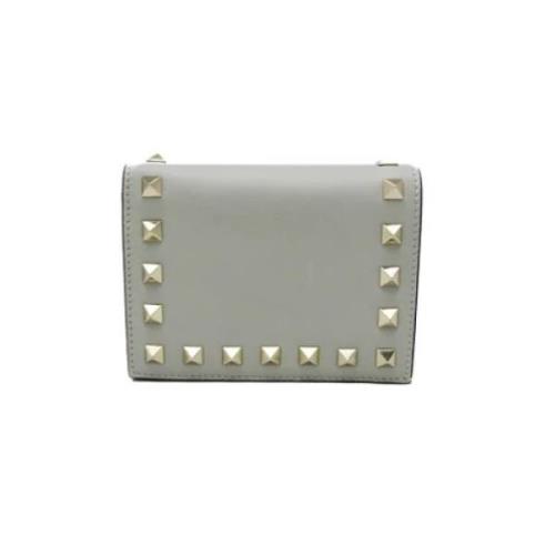 Pre-owned Leather wallets Valentino Vintage , Gray , Dames