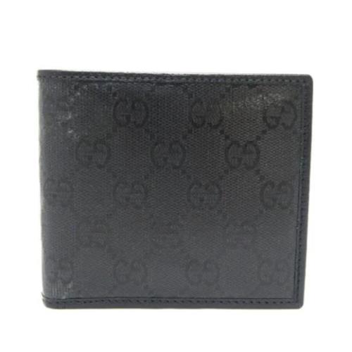 Pre-owned Leather wallets Gucci Vintage , Black , Heren