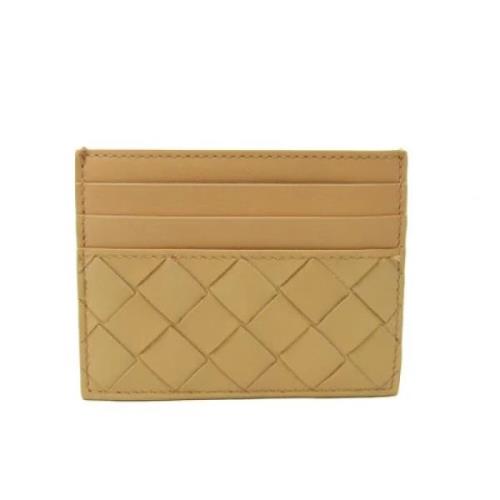 Pre-owned Leather wallets Bottega Veneta Vintage , Beige , Dames