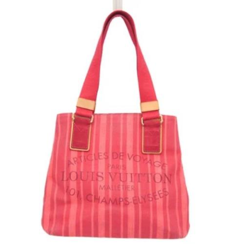 Pre-owned Canvas totes Louis Vuitton Vintage , Red , Dames