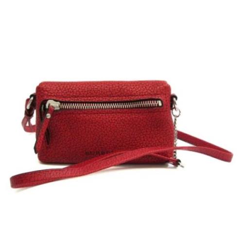 Pre-owned Leather shoulder-bags Burberry Vintage , Red , Dames