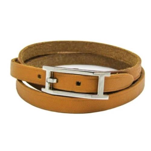 Pre-owned Leather bracelets Hermès Vintage , Brown , Unisex