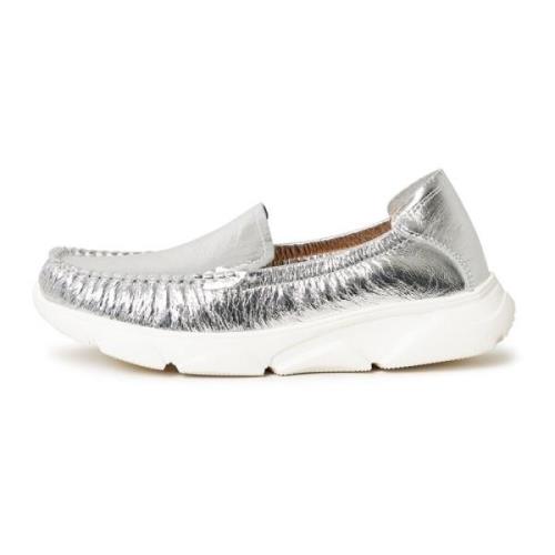 Zilveren Platform Moccasins Alisa Cesare Gaspari , Gray , Dames