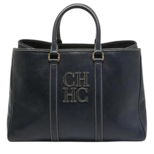 Pre-owned Leather handbags Carolina Herrera Pre-owned , Blue , Dames