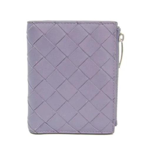 Pre-owned Leather wallets Bottega Veneta Vintage , Purple , Dames