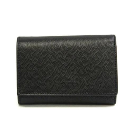 Pre-owned Leather key-holders Yves Saint Laurent Vintage , Black , Dam...