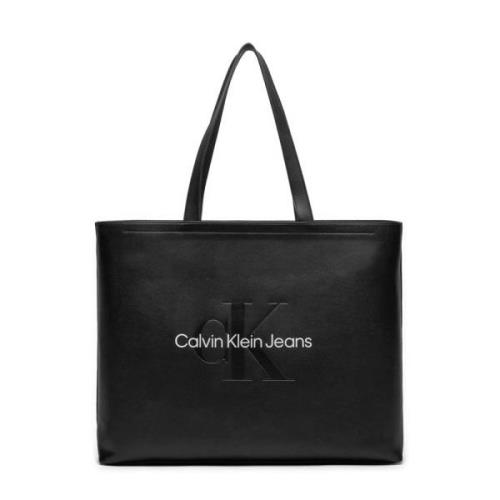 Sculpted Slim Tote, Herfst/Winter Collectie Calvin Klein , Black , Dam...