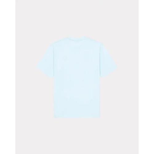 Blauwe Bloem Crest T-shirt Kenzo , Blue , Heren