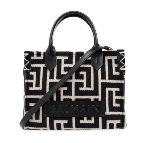 Schoudertas met logo Balmain , Black , Dames