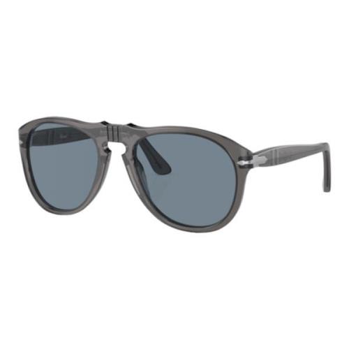 Heren zonnebril Pilotstijl Blauwe lens Persol , Gray , Heren