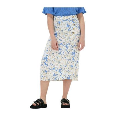 Blauwe Midi Rok Victooria Liliti Object , Multicolor , Dames