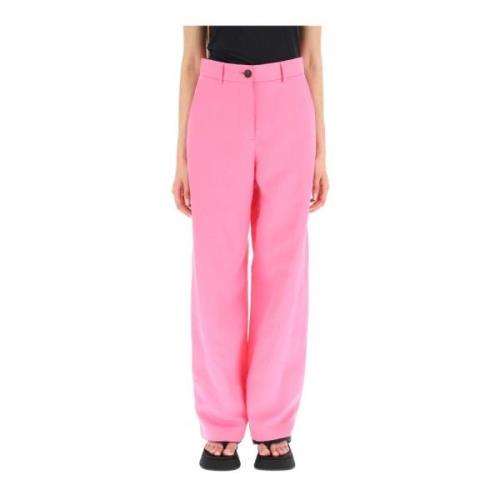 linnen blend broek Msgm , Pink , Dames