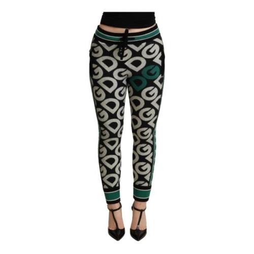 Wollen Jacquard Joggers Multicolor Trekkoordsluiting Dolce & Gabbana ,...