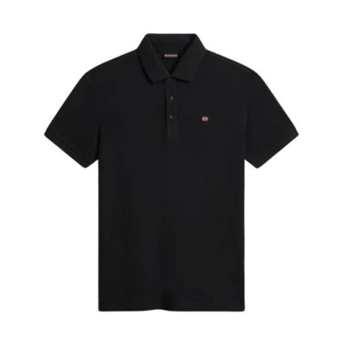 Moderne Sportieve Polo Zwart Napapijri , Black , Heren