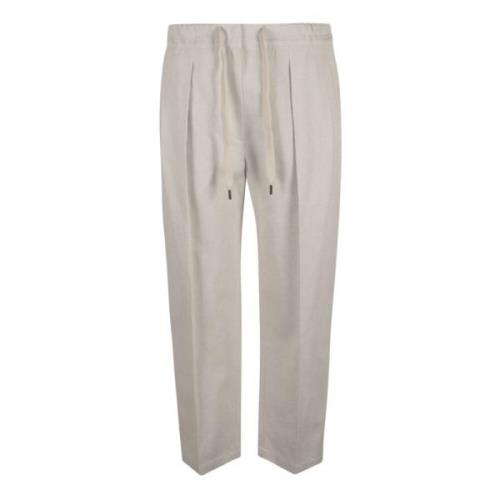 Hoge Taille Krijt Broek Brunello Cucinelli , Gray , Dames