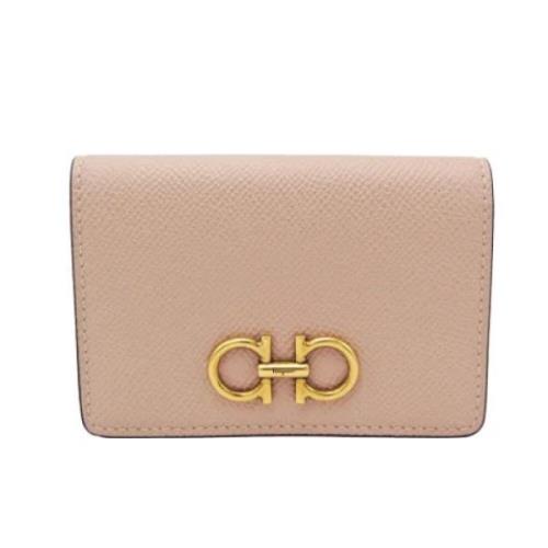 Pre-owned Leather wallets Salvatore Ferragamo Pre-owned , Pink , Dames