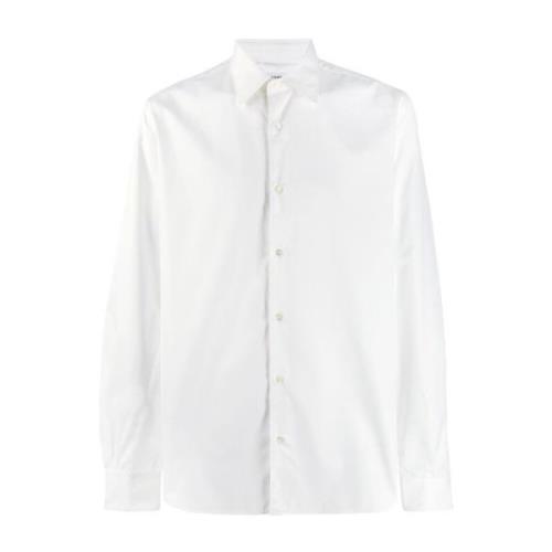 Witte Slim-Fit Katoenen Overhemd Aspesi , White , Heren