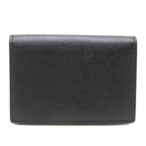 Pre-owned Leather wallets Yves Saint Laurent Vintage , Black , Unisex