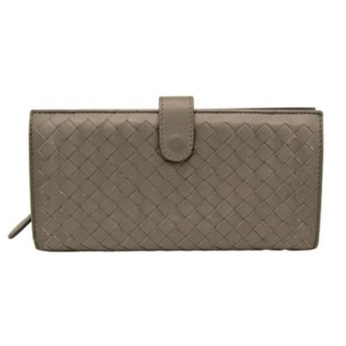 Pre-owned Leather wallets Bottega Veneta Vintage , Gray , Dames