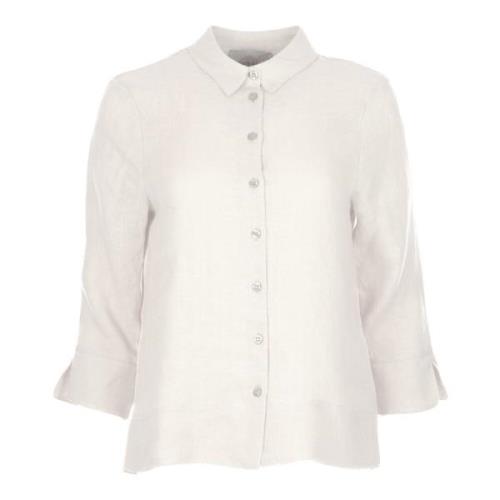 Linnen Box Shirt Vicario Cinque , White , Dames