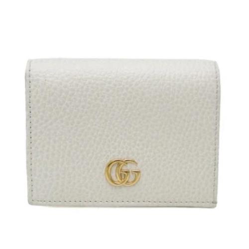 Pre-owned Leather wallets Gucci Vintage , White , Dames