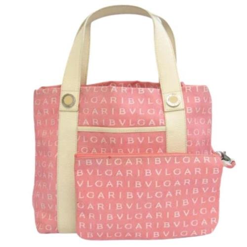 Pre-owned Leather handbags Bvlgari Vintage , Pink , Dames