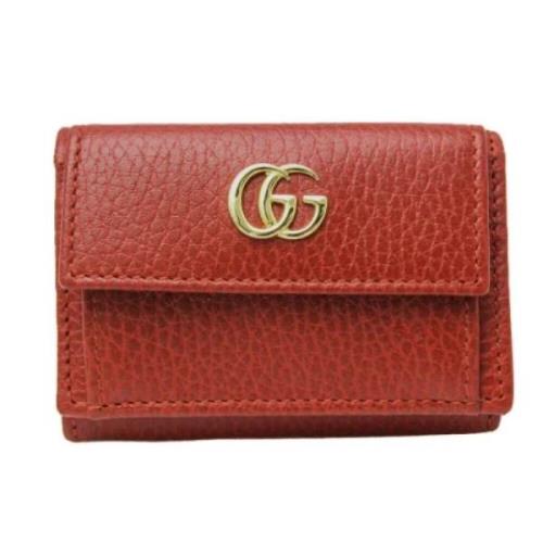 Pre-owned Leather wallets Gucci Vintage , Red , Dames