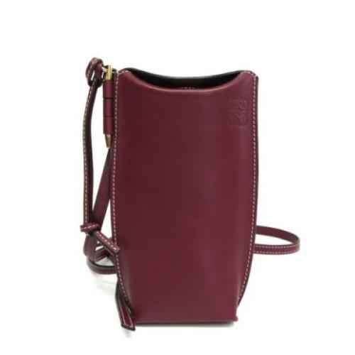 Pre-owned Leather shoulder-bags Loewe Pre-owned , Red , Dames