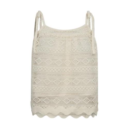 Gehaakte Strap Top Off White Co'Couture , White , Dames