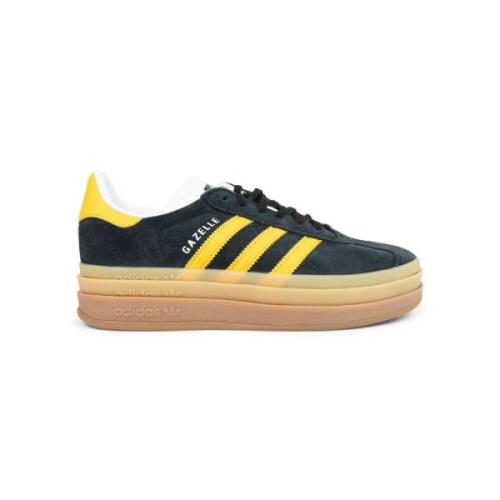 Stoere Gazelle Sneakers in Zwart/Goud/Wit Adidas , Multicolor , Heren