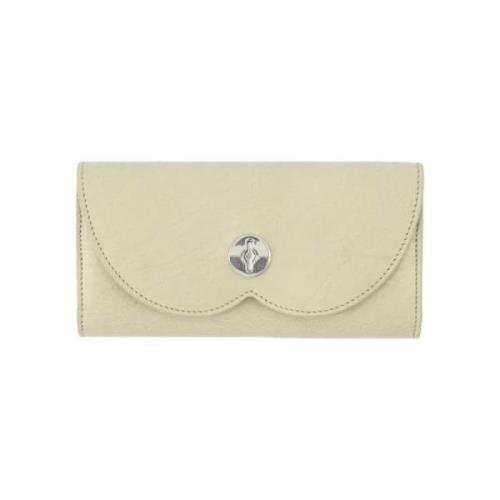 Leather wallets Burberry , Beige , Dames