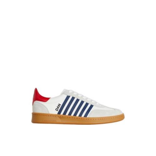 Lage Sneaker met Contrastband Dsquared2 , White , Heren