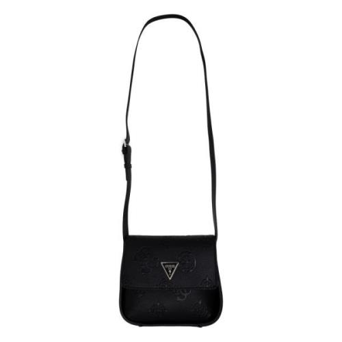 Crossbody Flap Tas Herfst Winter Collectie Guess , Black , Dames