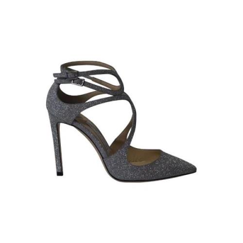 Leather heels Jimmy Choo , Gray , Dames