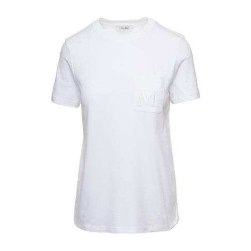 Witte Lecito T-Shirt - Trendy Stijl Max Mara , White , Dames