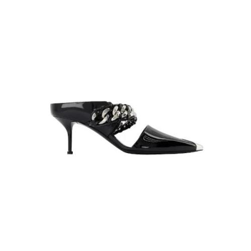 Leather sandals Alexander McQueen , Black , Dames