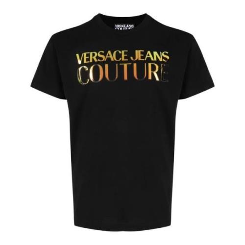 Zwarte T-shirts en Polos Versace Jeans Couture , Black , Heren