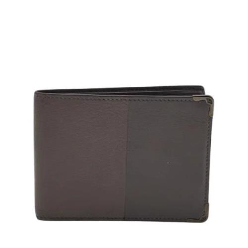 Pre-owned Leather wallets Cartier Vintage , Gray , Heren