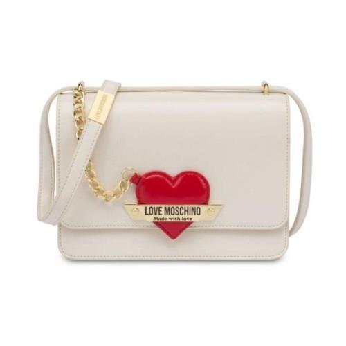 Stijlvolle Ivoor Tassen voor Vrouwen Love Moschino , Beige , Dames