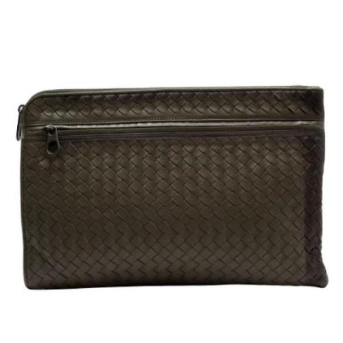 Pre-owned Leather clutches Bottega Veneta Vintage , Green , Dames