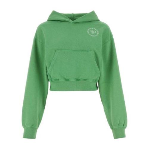 Groene Katoenen Sweatshirt Sporty & Rich , Green , Dames