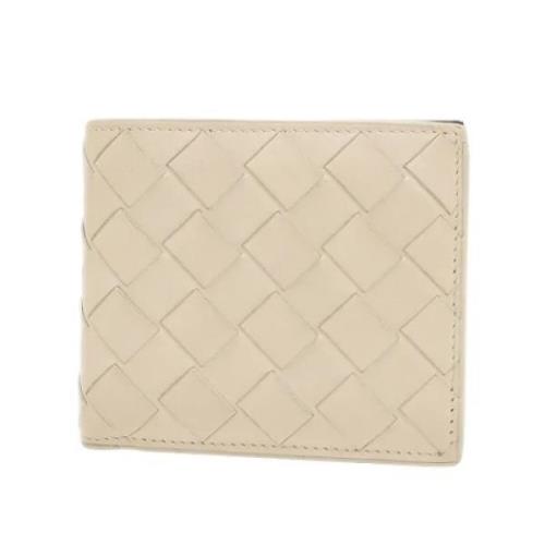 Pre-owned Leather wallets Bottega Veneta Vintage , Beige , Dames