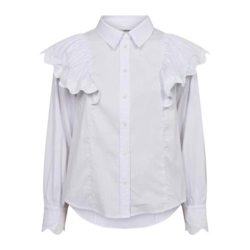 Blouse met ruchedetails Co'Couture , White , Dames