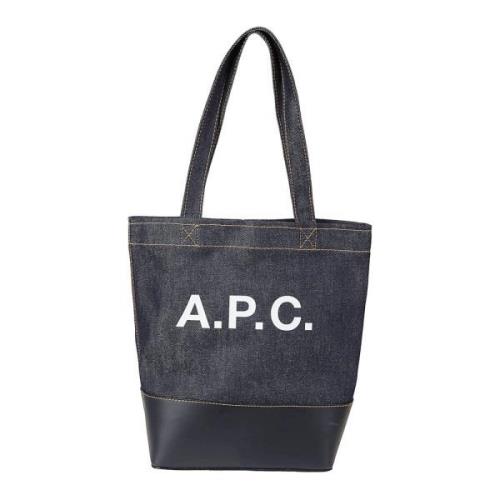 Stijlvolle Leren Tas A.p.c. , Blue , Heren