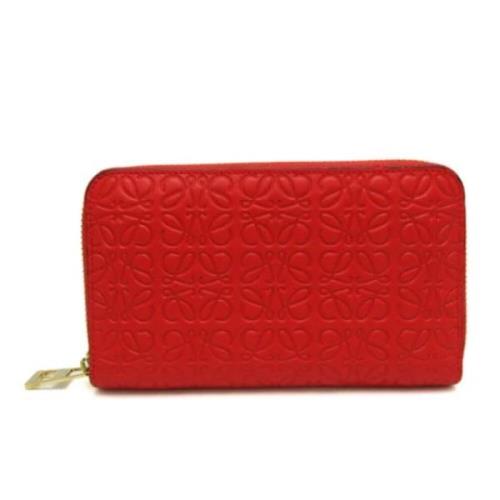 Pre-owned Leather wallets Loewe Pre-owned , Red , Dames