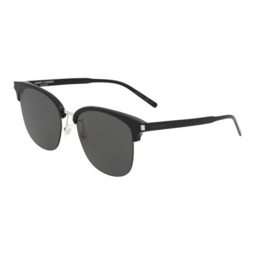 Slim SL Zonnebril Zwart/Grijs Saint Laurent , Black , Unisex