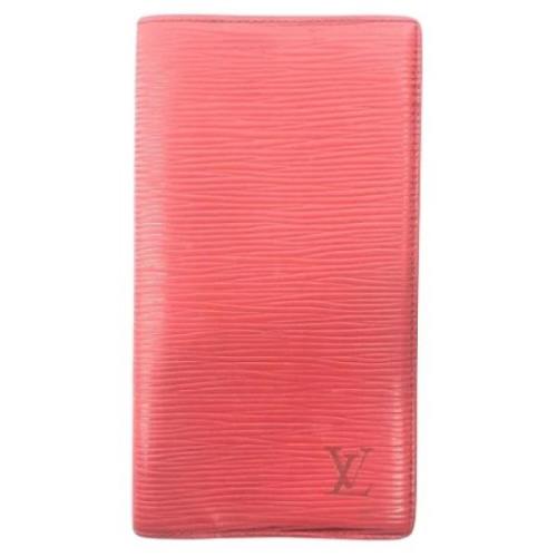 Pre-owned Leather wallets Louis Vuitton Vintage , Red , Dames