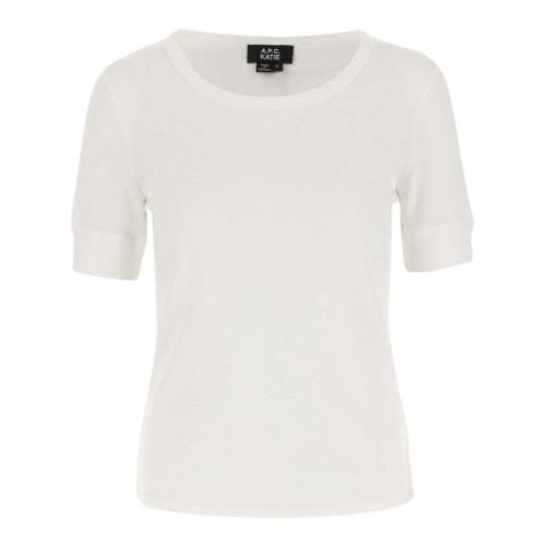 Katoenen Crew Neck T-shirt Wit A.p.c. , White , Dames