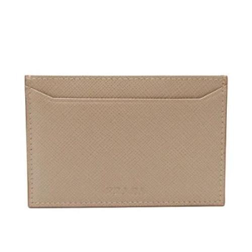 Pre-owned Leather wallets Prada Vintage , Beige , Dames