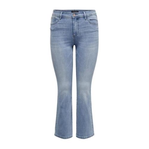 Flared Denim Jeans Only Carmakoma , Blue , Dames